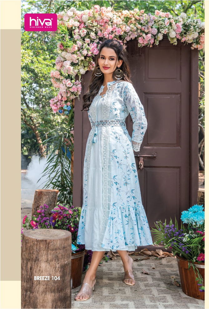 Breeze By Hiva Size Set Designer Kurti With Jacket Catalog